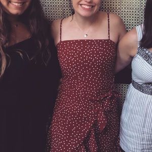 Red polka dot princess Polly dress